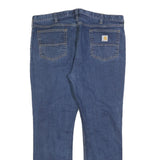 CARHARTT Mens Jeans Blue Regular Straight Denim W40 L32 Classic Zip Fastening