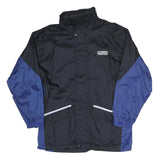 TCM Mens Black & Blue Weather Gear Zip Jacket M Polyester Blend Outdoor Shell