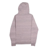 CARHARTT Womens Pink & Grey Striped Hoodie S Soft Cotton Casual Pullover