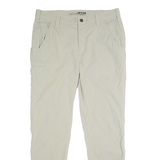CARHARTT Mens Nylon Beige Relaxed Straight Trousers W32 L30 Workwear Casual Zip