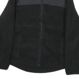 FILA Mens Black Polyester Blend Plain Full Zip Crew Neck Chunky Knit M Casual