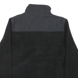 FILA Mens Black Polyester Blend Plain Full Zip Crew Neck Chunky Knit M Casual