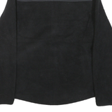 FILA Mens Black Polyester Blend Plain Full Zip Crew Neck Chunky Knit M Casual