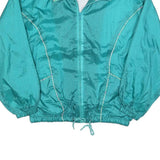 PRO SPIRIT Womens Teal Green Classic Jacket L Polyester Blend Zip Colourblock