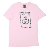 ADIDAS Womens Pink Graphic T-Shirt S Short Sleeve Crew Neck Casual Cotton Blend