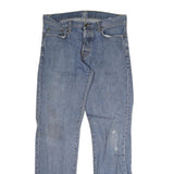 CARHARTT WIP Mens Jeans Blue Slim Straight Denim Medium W32 L31 Classic Zip