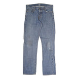 CARHARTT WIP Mens Jeans Blue Slim Straight Denim Medium W32 L31 Classic Zip