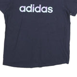 ADIDAS Mens Black Cotton T-Shirt M Short Sleeve Crew Neck Logo Graphic