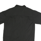 HARRINGTON Mens Black Cotton Shirt M Round Table Pizza Logo Button Up