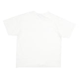 ADIDAS Mens White Gold Logo Graphic T-Shirt L Short Sleeve Crew Neck Casual