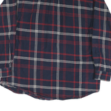 MOOSE CREEK Mens Blue & Red Check Shirt L Cotton Blend Casual Long Sleeve