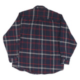 MOOSE CREEK Mens Blue & Red Check Shirt L Cotton Blend Casual Long Sleeve