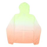 FILA Womens Yellow & Orange Nylon Zip Hooded Jacket M Sportswear Casual