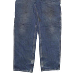 CARHARTT Mens Blue Denim Relaxed Straight Leg Cotton Blend Medium Wash W36 L36
