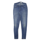 LEVI'S Womens Slim Blue Denim Medium Wash Slim Jeans W26 L27 Faded Skinny Zip