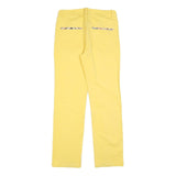 MUNSING WEAR Womens Regular Fit Yellow Cotton Blend Trousers W30 L30 Zip Pocket