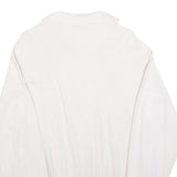 PLANTIER Mens White Cotton Patterned Zip Up Jumper M Casual Comfort Design