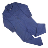 Mens Blue Cotton Blend Dungarees L W42 L28 Workwear Classic Fit Zip Closure