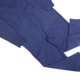 Mens Blue Cotton Blend Dungarees L W42 L28 Workwear Classic Fit Zip Closure