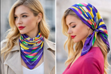 Anyyou Fashion Premium Satin Square Scarf – Purple Silk-Feel Neckwrap for Women