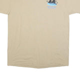 ANVIL Mens Beige Cotton Graphic T-Shirt XL Short Sleeve Crew Neck Resort Print