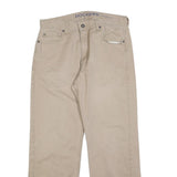 DOCKERS Mens Relaxed Beige Cotton Blend Trousers W32 L30 Casual Classic Fit