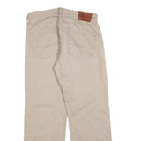 DOCKERS Mens Relaxed Beige Cotton Blend Trousers W32 L30 Casual Classic Fit