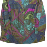 KENZO Womens Multicolour Silk Button Jacket M Woven Patchwork Designer