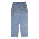 CARHARTT Mens Blue Regular Straight Denim W31 L32 Workwear Zip Closure