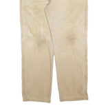 CARHARTT Mens Beige Relaxed Straight Cotton Blend Trousers W38 L30 Workwear Zip