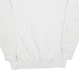 VOULUNTEER Womens White Sweatshirt Hawaii Crew Neck L Pastel Floral Graphic