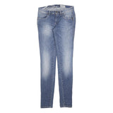 JECKERSON Womens Slim Blue Denim Light Wash Jeans W27 L32 Zip Pocket