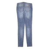 JECKERSON Womens Slim Blue Denim Light Wash Jeans W27 L32 Zip Pocket