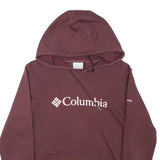 COLUMBIA Mens Maroon Hoodie M Cotton Blend Pullover Casual