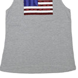 MODERN LUX Womens Grey Graphic Sleeveless Crew Neck T-Shirt M Casual Summer
