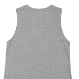 MODERN LUX Womens Grey Graphic Sleeveless Crew Neck T-Shirt M Casual Summer