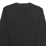 LEVI'S Mens Black Cotton Sweatshirt S Crew Neck Logo Print Casual