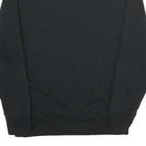 LEVI'S Mens Black Cotton Sweatshirt S Crew Neck Logo Print Casual