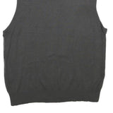 IRREVERENT Mens Grey & Charcoal Patterned Cotton Blend Jumper V-Neck XL Argyle