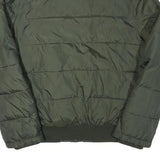 TOMMY HILFIGER Mens Green Bomber Jacket S Polyester Blend Plain Zip Casual