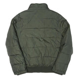 TOMMY HILFIGER Mens Green Bomber Jacket S Polyester Blend Plain Zip Casual