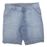 CANDA Mens Denim Blue Casual Shorts M W34 Cotton Blend Lightweight
