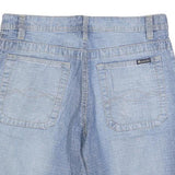 CANDA Mens Denim Blue Casual Shorts M W34 Cotton Blend Lightweight
