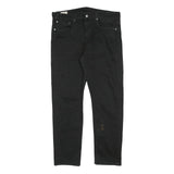LEVI'S 502 Mens Jeans Black Regular Straight Denim Medium W36 L29 Zip Cotton
