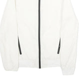 ZARA Mens White Bomber Jacket S Polyamide Blend Plain Zip Fastening Casual