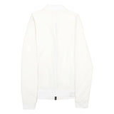ZARA Mens White Bomber Jacket S Polyamide Blend Plain Zip Fastening Casual