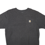 CARHARTT Mens Grey L Pocket T-Shirt Short Sleeve Crew Neck Cotton Blend Casual