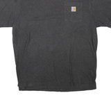 CARHARTT Mens Grey L Pocket T-Shirt Short Sleeve Crew Neck Cotton Blend Casual