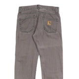 CARHARTT Mens Jeans Grey Regular Straight Denim W31 L29 Button Closure