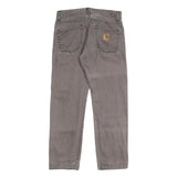 CARHARTT Mens Jeans Grey Regular Straight Denim W31 L29 Button Closure